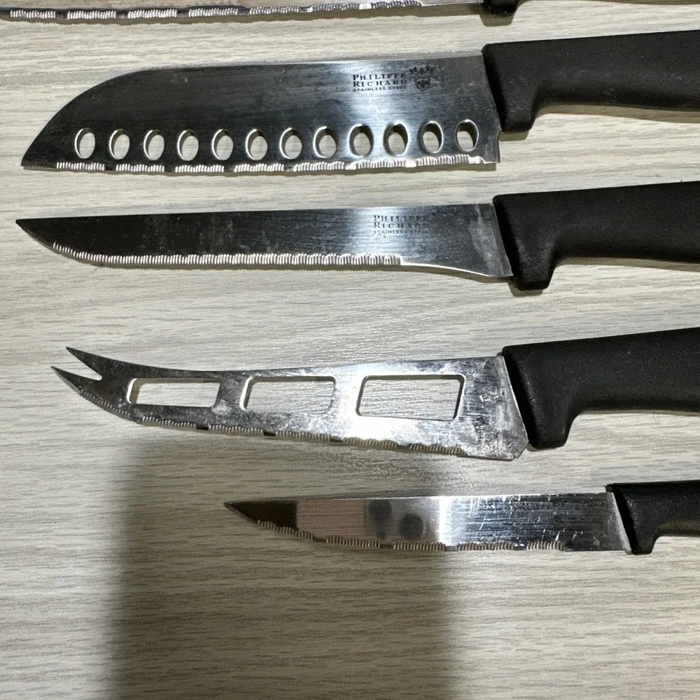 Philippe Richard Stainless Steel Kitchen‎ Knives (Set of 7) Plastic Handle